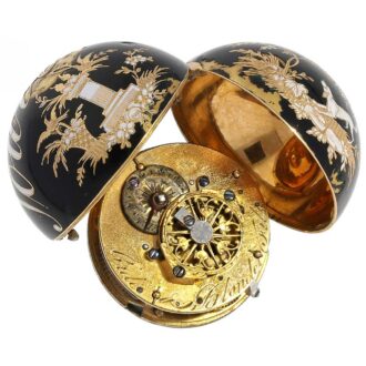 French gold/enamel "Boule de Genève" pocket watch Circa 1790