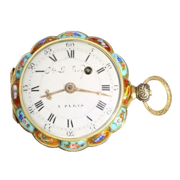 French gold verge "scallop-edged-case" Circa 1800 French gold verge "scallop-edged-case" Circa 1800