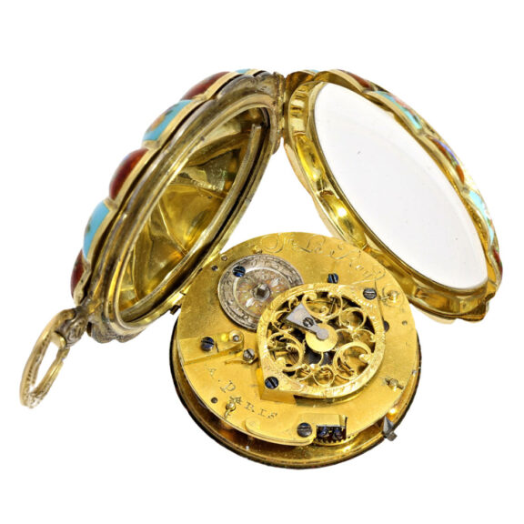 French gold verge "scallop-edged-case" Circa 1800 French gold verge "scallop-edged-case" Circa 1800