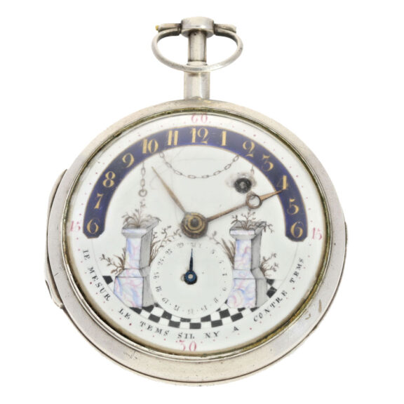 Rare French silver pocket watch with inscription Circa 1800