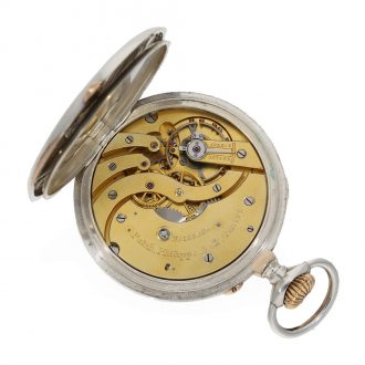 Swiss silver and gold anker chronometer pocket watch for the Brasilian market Circa 1909