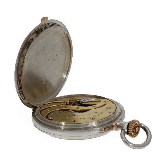 Swiss silver and gold anker chronometer pocket watch for the Brasilian market Circa 1909 Swiss silver and gold anker chronometer pocket watch for the Brasilian market Circa 1909