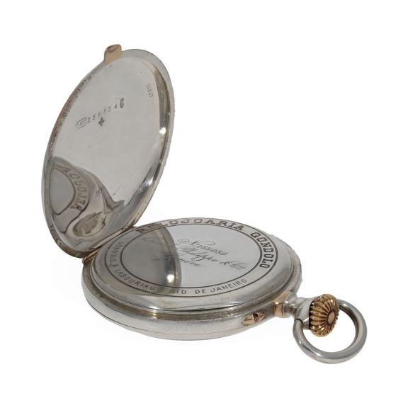 Swiss silver and gold anker chronometer pocket watch for the Brasilian market Circa 1909 Swiss silver and gold anker chronometer pocket watch for the Brasilian market Circa 1909
