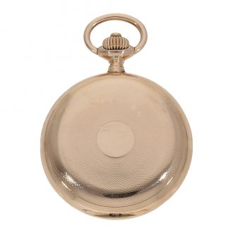 German 14 carat gold full hunter case watch with original box Circa 1899
