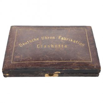 German 14 carat gold full hunter case watch with original box Circa 1899