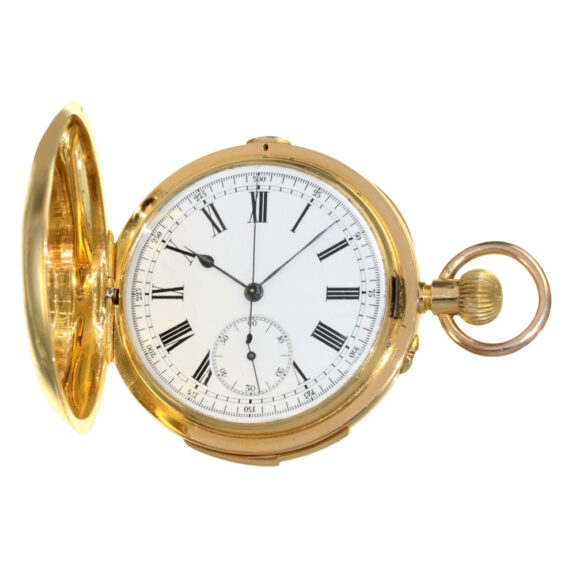 Swiss watch with minute repeater and chronograph Circa 1890