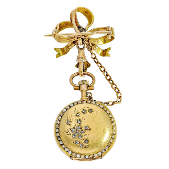 Swiss LeCoultre ladies watch with pearls and diamonds Circa 1900 Swiss LeCoultre ladies watch with pearls and diamonds Circa 1900