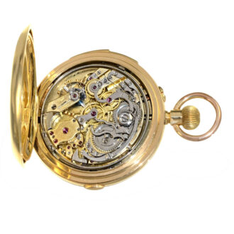 Swiss watch with minute repeater and chronograph Circa 1890