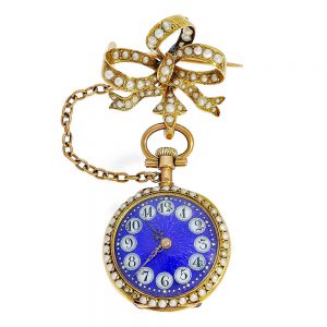 Swiss LeCoultre ladies watch with pearls and diamonds Circa 1900