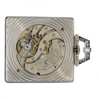 Swiss Art Deco dress watch with platinum open faced case Circa 1920