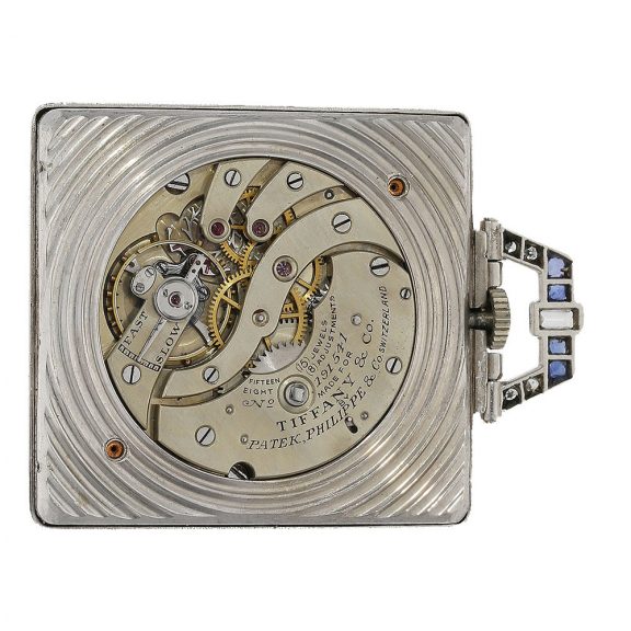 Swiss Art Deco dress watch with platinum open faced case Circa 1920 Swiss Art Deco dress watch with platinum open faced case Circa 1920