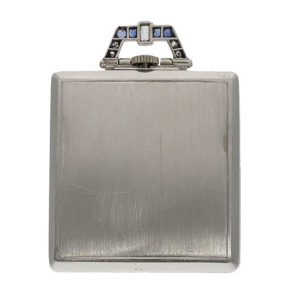 Swiss Art Deco dress watch with platinum open faced case Circa 1920 Swiss Art Deco dress watch with platinum open faced case Circa 1920