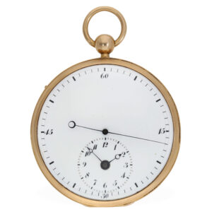 Technically interesting probably Swiss 18 Carat gold watch Circa 1820