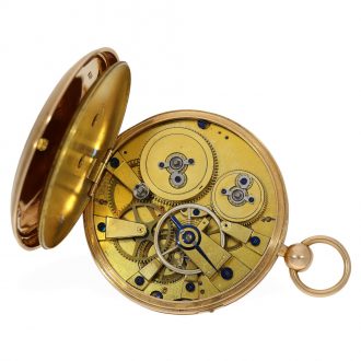 Technically interesting probably Swiss 18 Carat gold watch Circa 1820