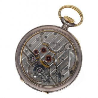 Swiss silver observatory deck watch with power reserve Circa 1896