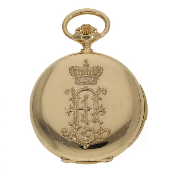 Swiss 18K gold quarter repeating lever watch Circa 1890 Swiss 18K gold quarter repeating lever watch Circa 1890