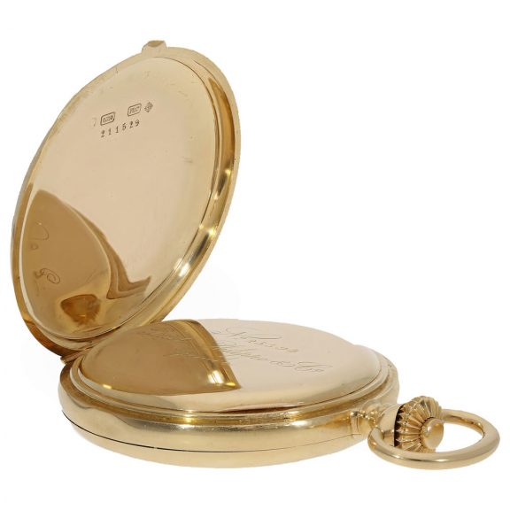 Swiss 18K gold quarter repeating lever watch Circa 1890 Swiss 18K gold quarter repeating lever watch Circa 1890