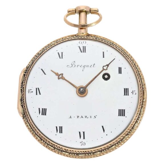 French gold watch with enamel "en grisaille" painting Circa 1800 French gold watch with enamel "en grisaille" painting Circa 1800