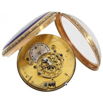 French gold watch with enamel "en grisaille" painting Circa 1800