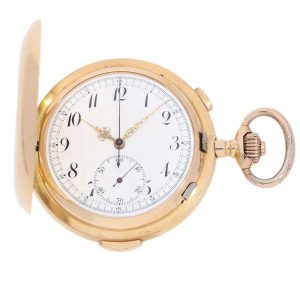 German gold repeating watch with chronograph Circa 1900