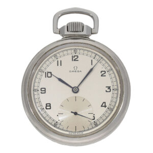 Swiss stainless steel waterproof pocket watch Circa 1950