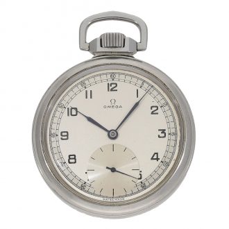 Swiss stainless steel waterproof pocket watch Circa 1950