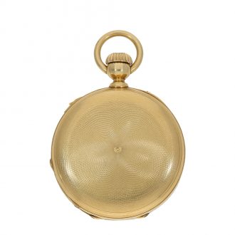 French 18 carat gold watch with Louis Audemars winding mechanism Circa 1876
