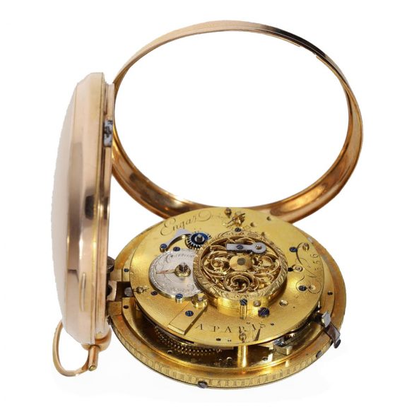 French 18 carat gold verge watch with striking mechanism Circa 1800 French 18 carat gold verge watch with striking mechanism Circa 1800