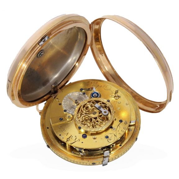 French 18 carat gold verge watch with striking mechanism Circa 1800 French 18 carat gold verge watch with striking mechanism Circa 1800