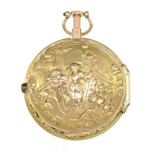 English gold pair cased repoussé verge watch Circa 1760