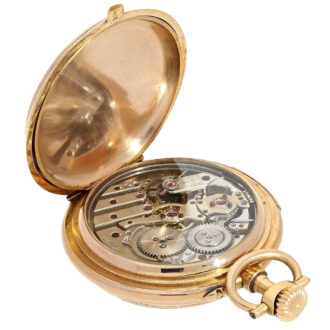 French gold watch with repeating hours and quarters Circa 1890