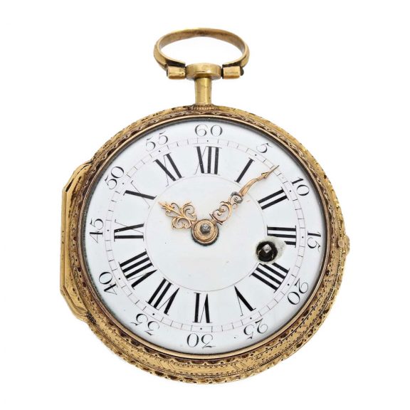 French 18 carat gold and enamel verge Rococo watch Circa 1760 French 18 carat gold and enamel verge Rococo watch Circa 1760