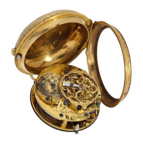 French 18 carat gold and enamel verge Rococo watch Circa 1760 French 18 carat gold and enamel verge Rococo watch Circa 1760