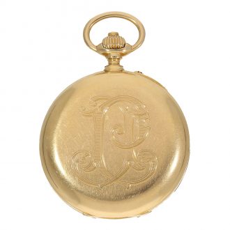 French 18 carat gold chronometer with chronograph Circa 1890