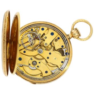 Swiss gold Lepine repeater with portrait of Napoleon Circa 1820