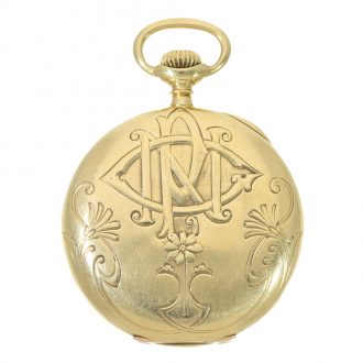 Swiss 18 carat gold historically interesting Art Nouveau watch Circa 1909