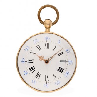 French 18 carat gold lépine watch with cylinder escapement Circa 1800