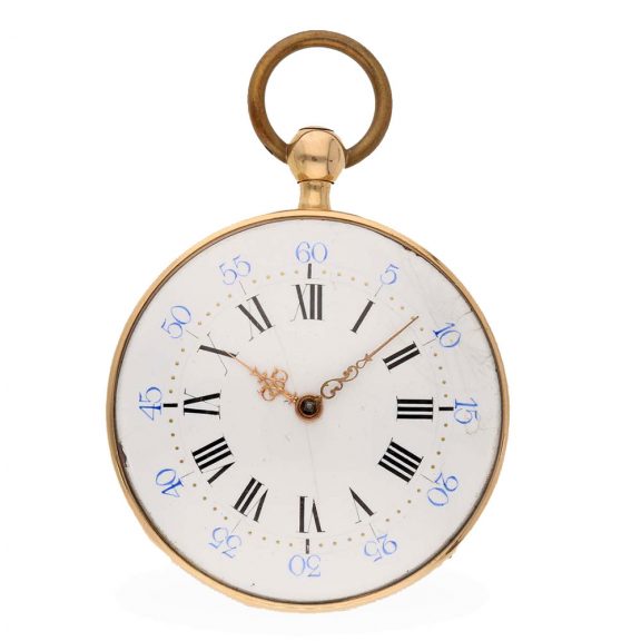 French 18 carat gold lépine watch with cylinder escapement Circa 1800
