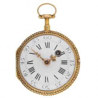 Swiss 18 Carat red gold and enamel Louis XV verge watch Circa 1770 Swiss 18 Carat red gold and enamel Louis XV verge watch Circa 1770