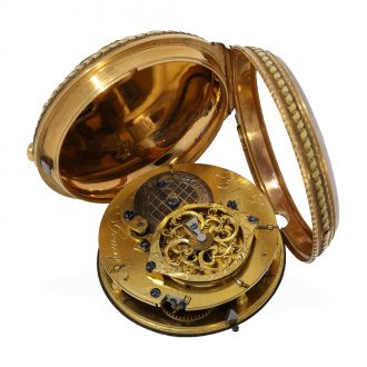Swiss 18 Carat red gold and enamel Louis XV verge watch Circa 1770 Swiss 18 Carat red gold and enamel Louis XV verge watch Circa 1770