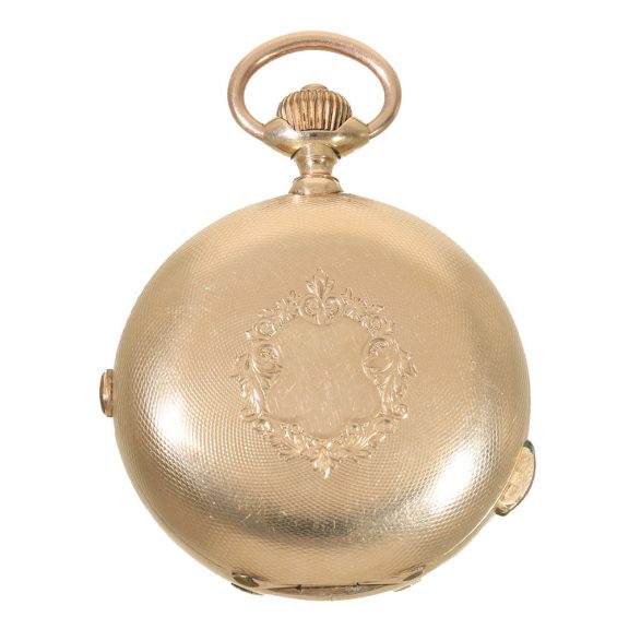 Swiss 14 carat gold hunter cased pocket watch Circa 1900 Swiss 14 carat gold hunter cased pocket watch Circa 1900