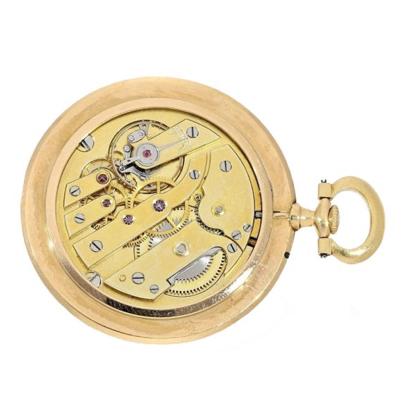 French smallest known 18K gold knife edge watch Circa 1905 French smallest known 18K gold knife edge watch Circa 1905