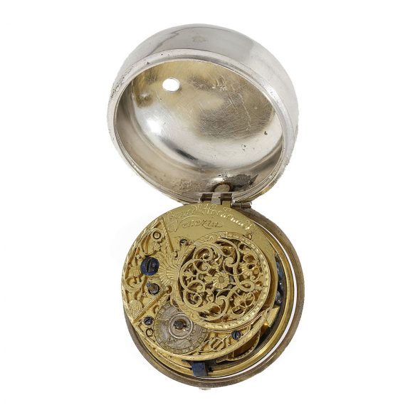 Italian silver pair cased verge watch for the Ottoman market Circa 1740 Italian silver pair cased verge watch for the Ottoman market Circa 1740