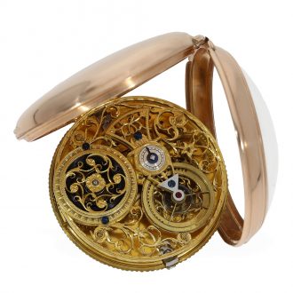 Extremely rare 18 Carat red gold Louis XV pocket watch Circa 1780