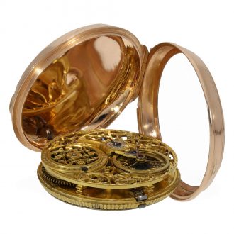 Extremely rare 18 Carat red gold Louis XV pocket watch Circa 1780