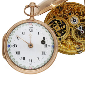 Extremely rare 18 Carat red gold Louis XV pocket watch Circa 1780
