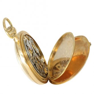 Swiss 18 carat gold open faced lever chronograph Circa 1905