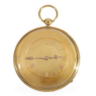 Swiss 18 carat gold unusually large Bagnolet Lépine watch Circa 1830