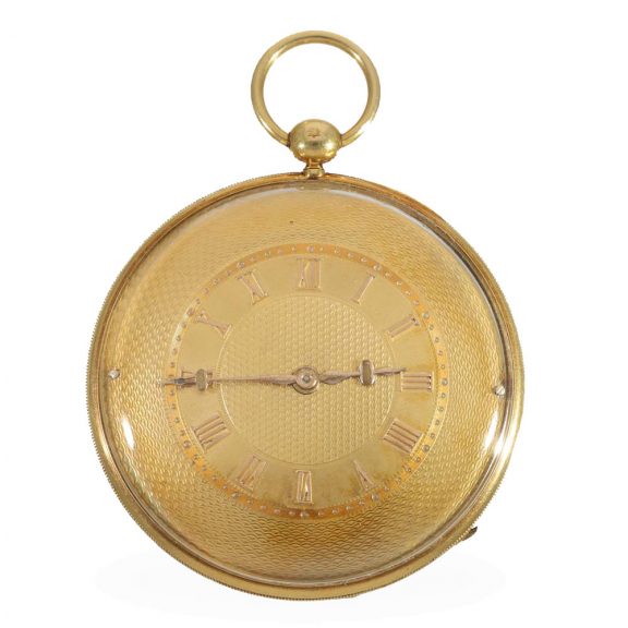 Swiss 18 carat gold unusually large Bagnolet Lépine watch Circa 1830 Swiss 18 carat gold unusually large Bagnolet Lépine watch Circa 1830