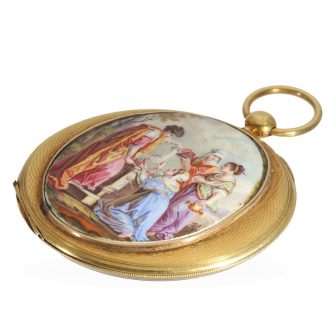 Swiss 18 carat gold unusually large Bagnolet Lépine watch Circa 1830